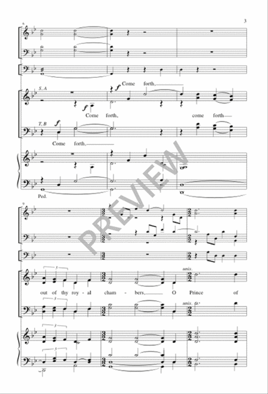 Come Forth to Be Renewed 4-Part scores gallery preview page 3