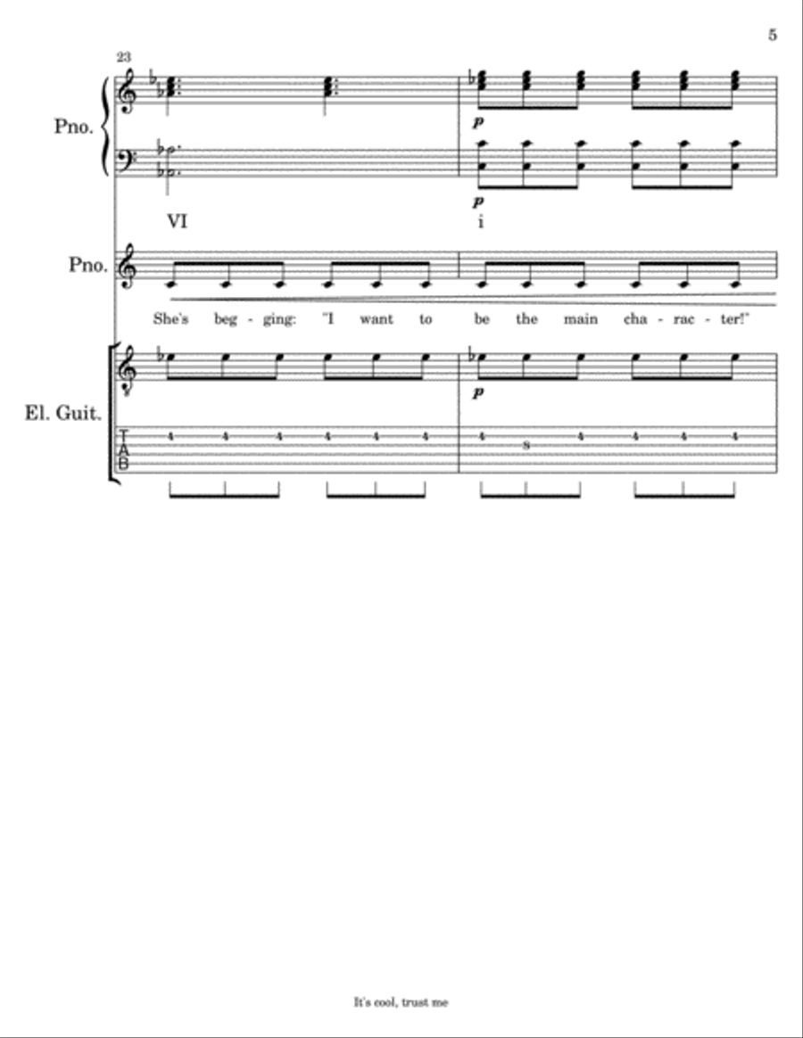 Life Doesn't Resolve (Hannah Ravyn Mancini) Piano, Vocal, Guitar scores gallery preview page 5