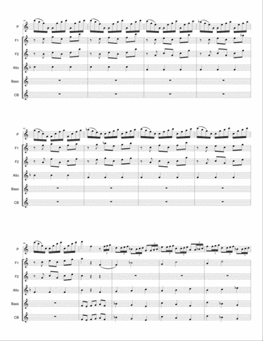 A. Vivaldi Flautino Concerto RV443 Woodwind Ensemble scores gallery preview page 5