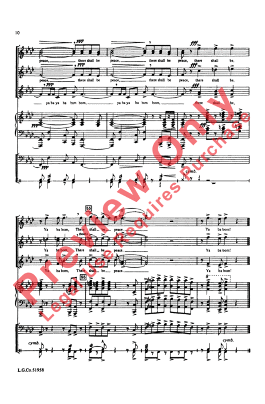 Ya Ba Bom Women's Choir scores gallery preview page 9
