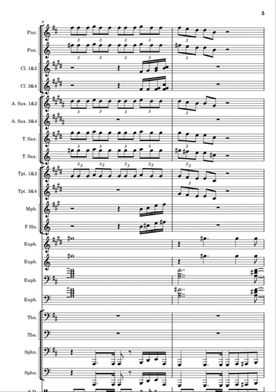 telepatía telepatía Marching Band scores gallery preview page 5
