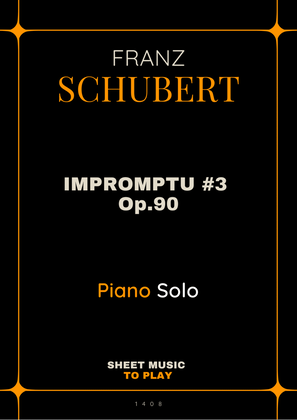 Book cover for Impromptu No.3, Op.90 - Piano Solo (Original Version)
