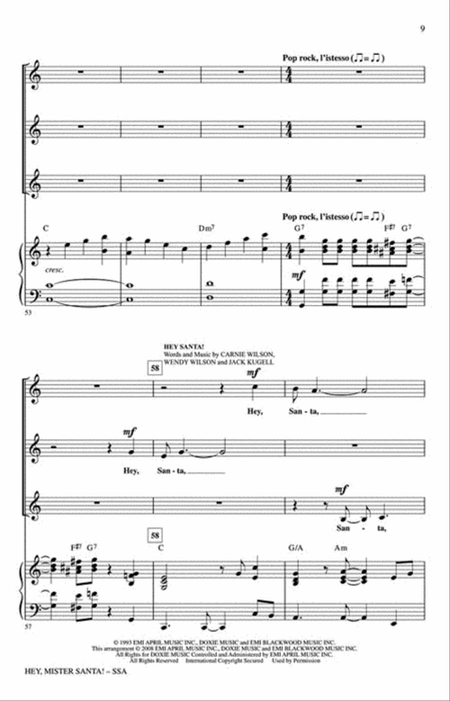 Hey, Mister Santa! Hey, Mister Santa! Choir scores gallery preview page 4