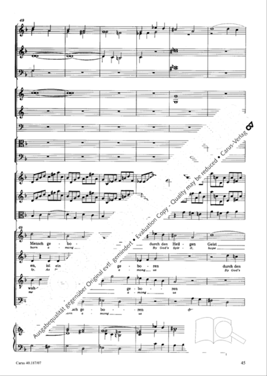 We all believe in one true God (Wir glauben all an einen Gott) 4-Part scores gallery preview page 46