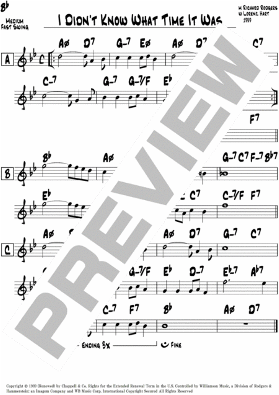 I Didn't Know What Time It Was Piano scores gallery preview page 2