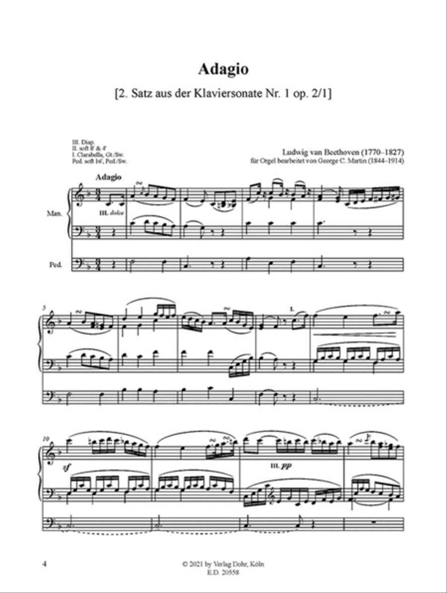 Werke in Bearbeitung für Orgel Bd. 4 -Klaviermusik I- Organ scores gallery preview page 2
