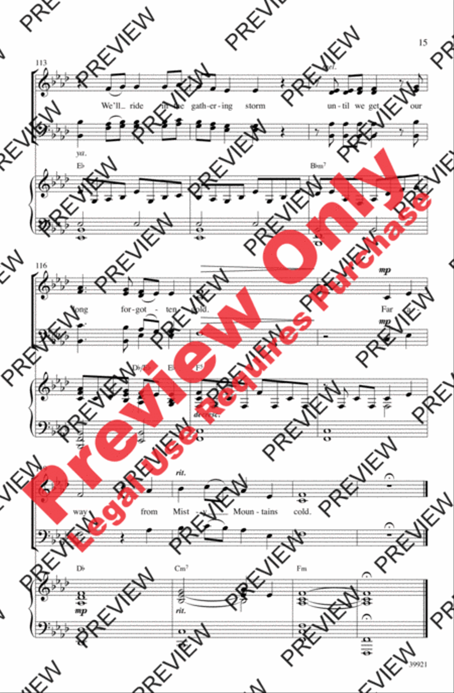 Song of the Lonely Mountain (from The Hobbit: An Unexpected Journey) - SoundTrax CD (CD only) Choir scores gallery preview page 14