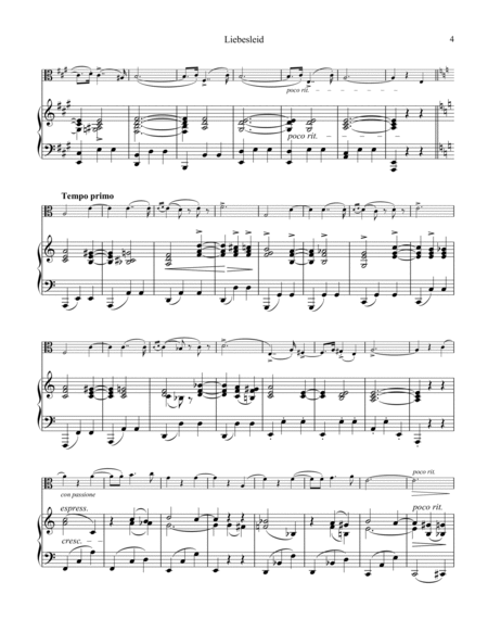 Liebesleid for viola and piano image number null