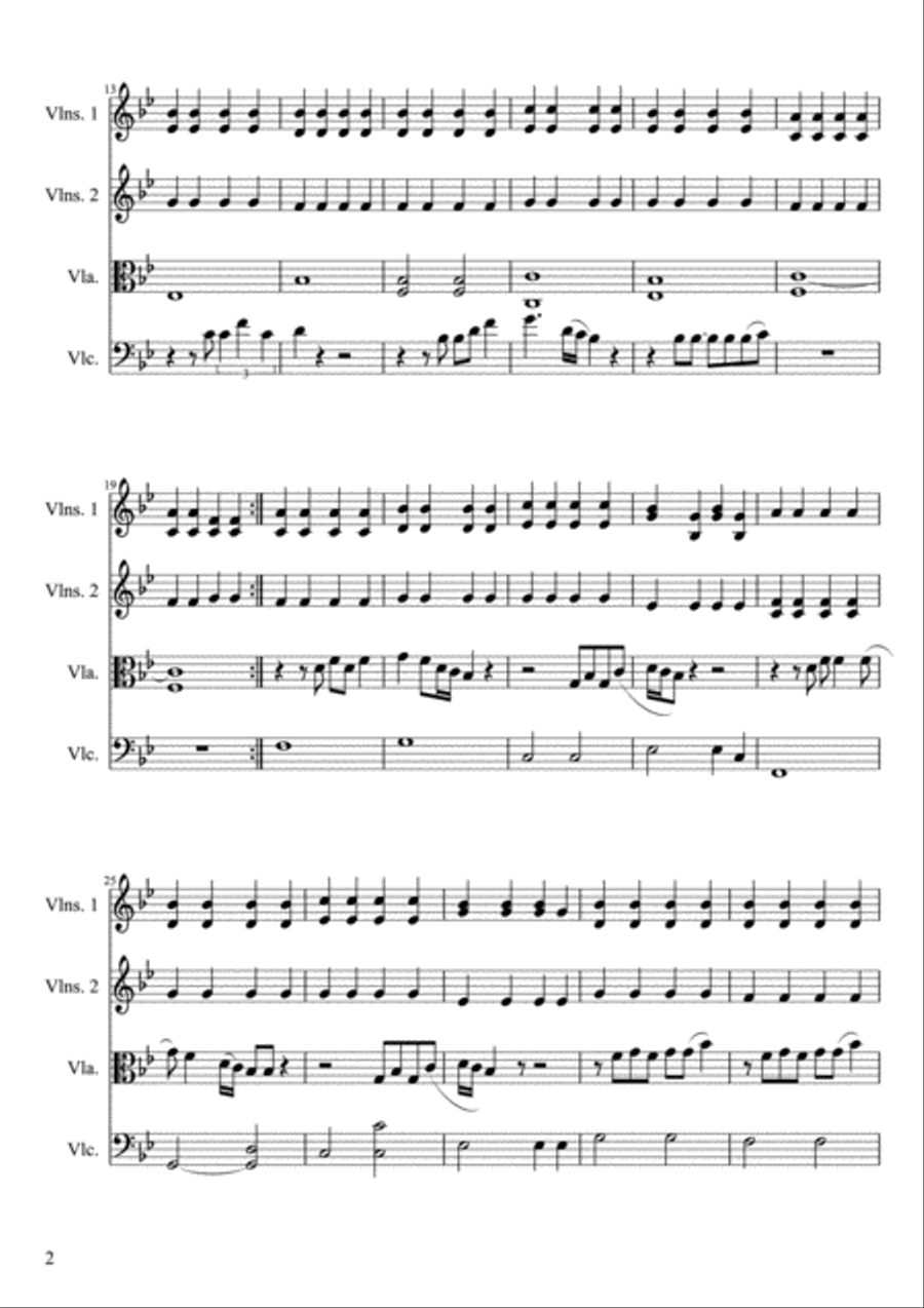 Your Song String Quartet scores gallery preview page 2