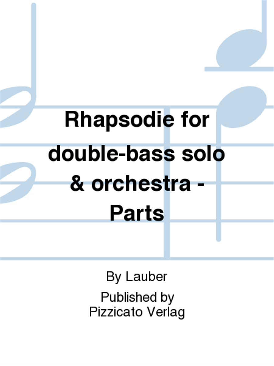 Rhapsodie for double-bass solo & orchestra - Parts Orchestra scores gallery preview page 1