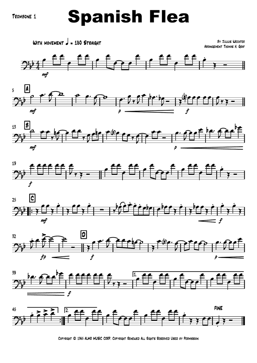 Spanish Flea Brass Ensemble scores gallery preview page 6