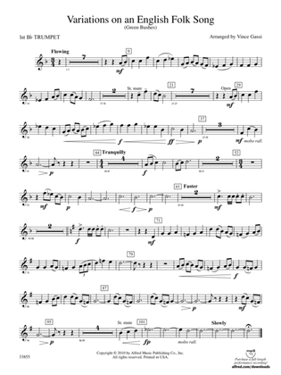 Variations on an English Folk Song: 1st B-flat Trumpet