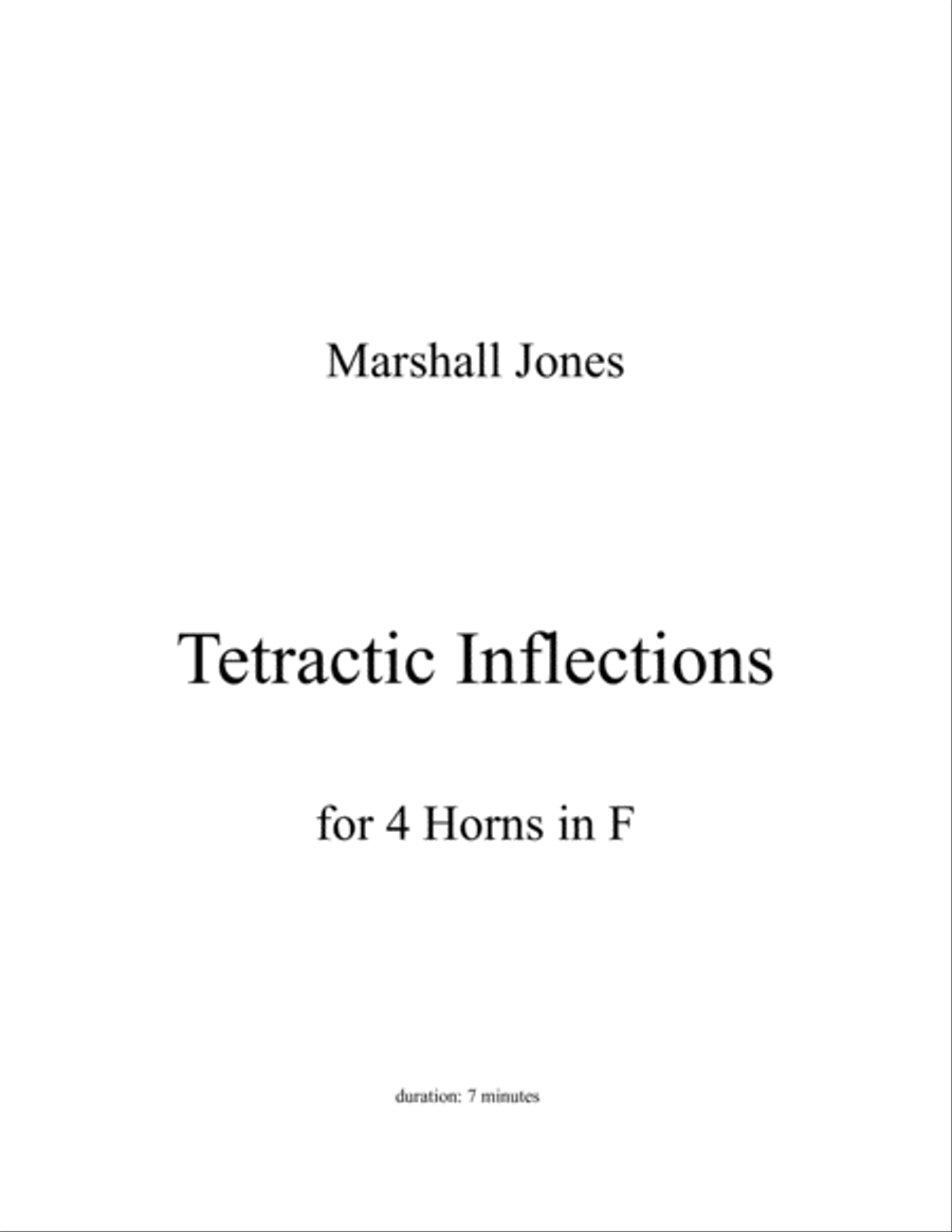 Tetractic Inflections Small Ensemble scores gallery preview page 1