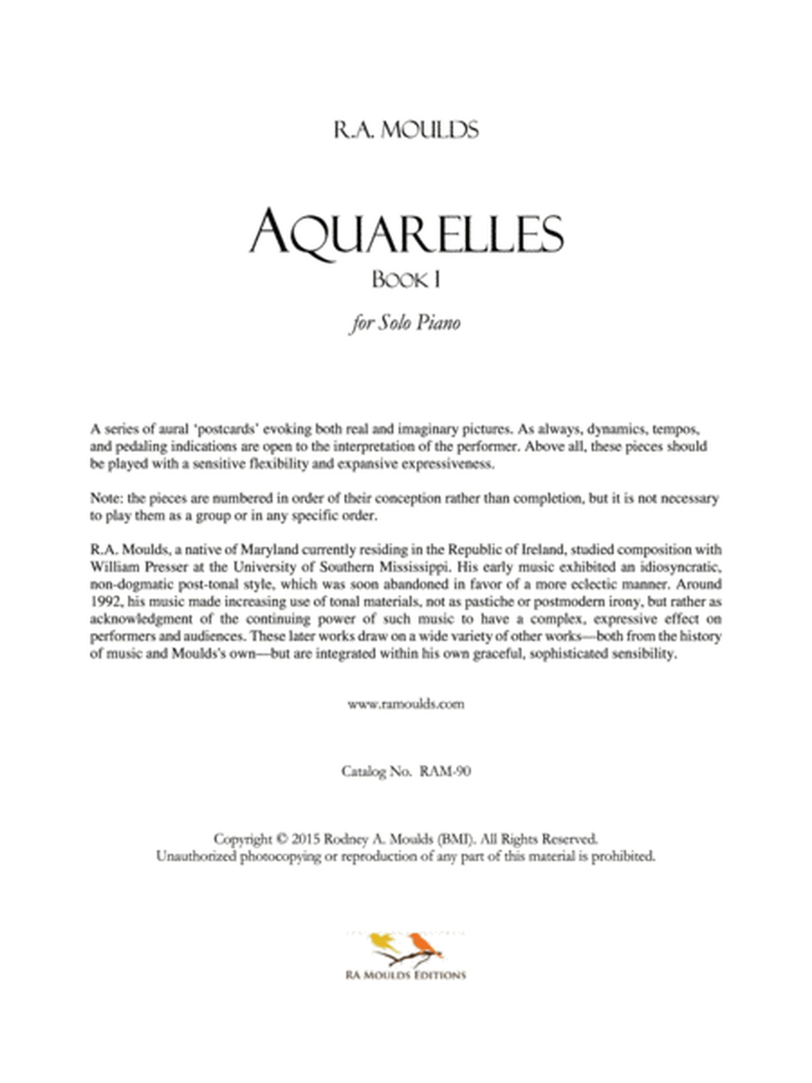 Aquarelles, Book 1 (Op. 90, 2015) image number null