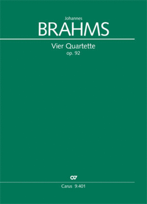 Book cover for Brahms: Four Quartets op. 92