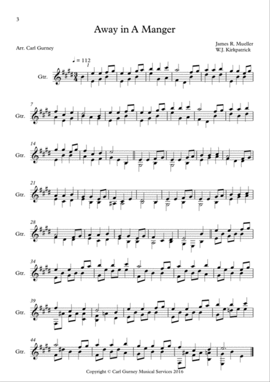 Christmas Music for Solo Guitar Acoustic Guitar scores gallery preview page 6