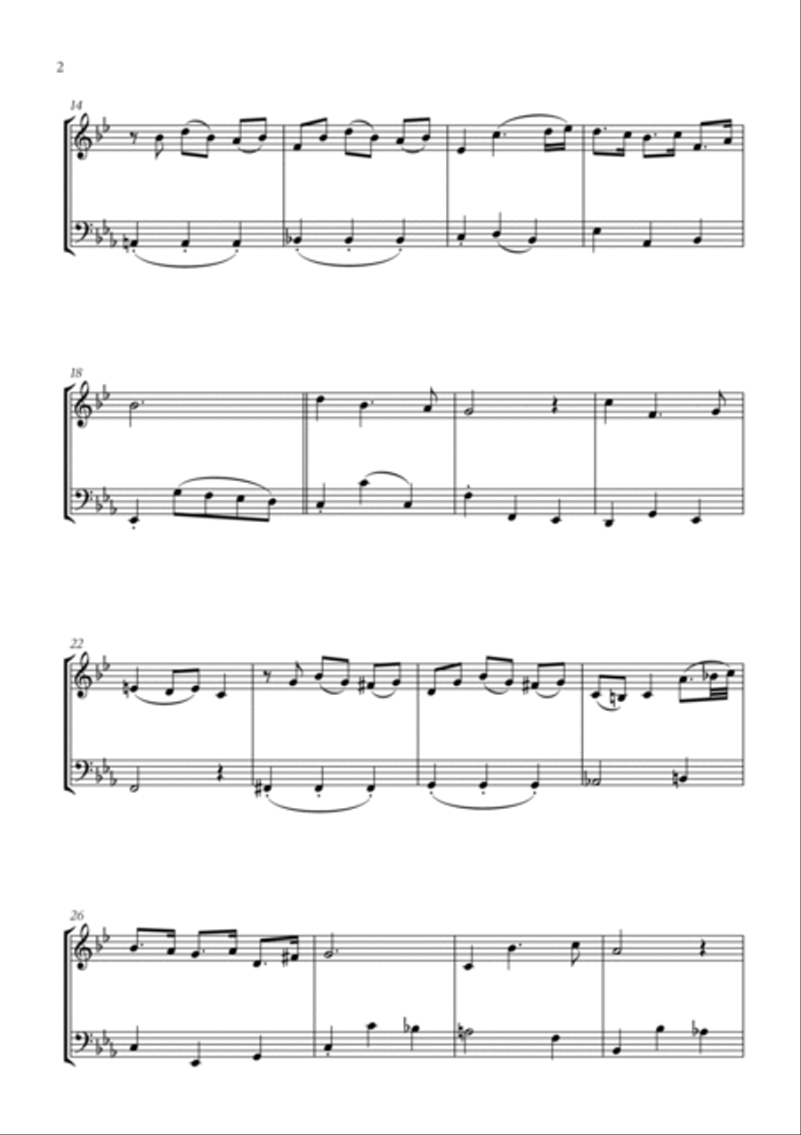 Bist du bei Mir (BWV 508) (for French Horn and Bassoon) Bist du bei Mir (BWV 508) (for French Horn and Bassoon) Bassoon scores gallery preview page 2