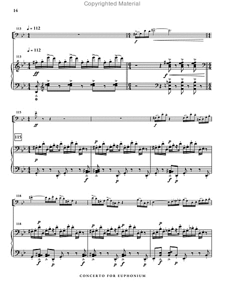 Concerto for Euphonium & Wind Ensemble (piano reduction)