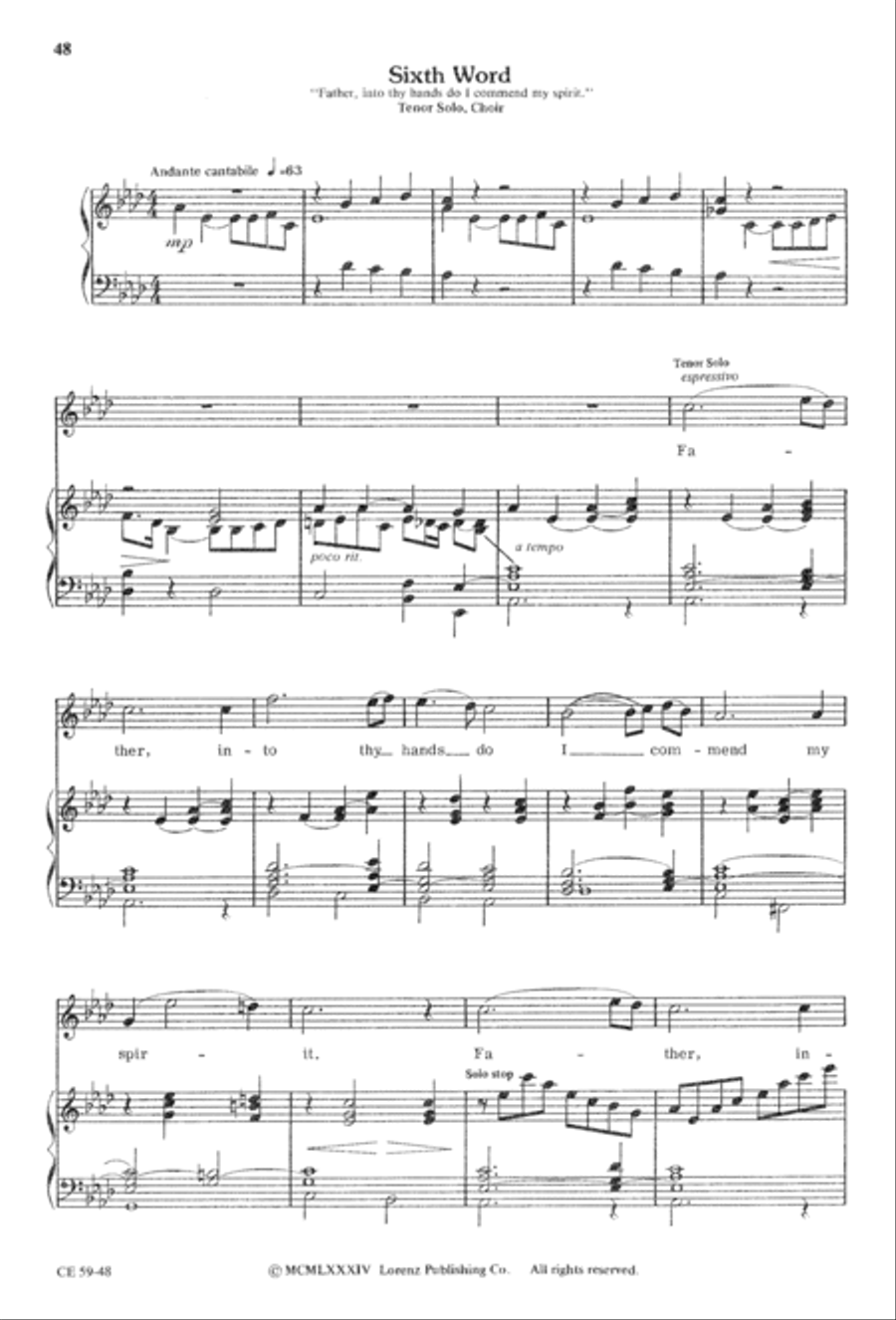 The Seven Last Words of Christ 4-Part scores gallery preview page 50