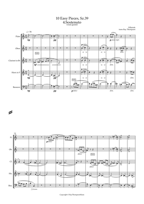 Book cover for Bartók: 10 Easy Pieces , Sz.39 4.Sostenuto- wind quintet