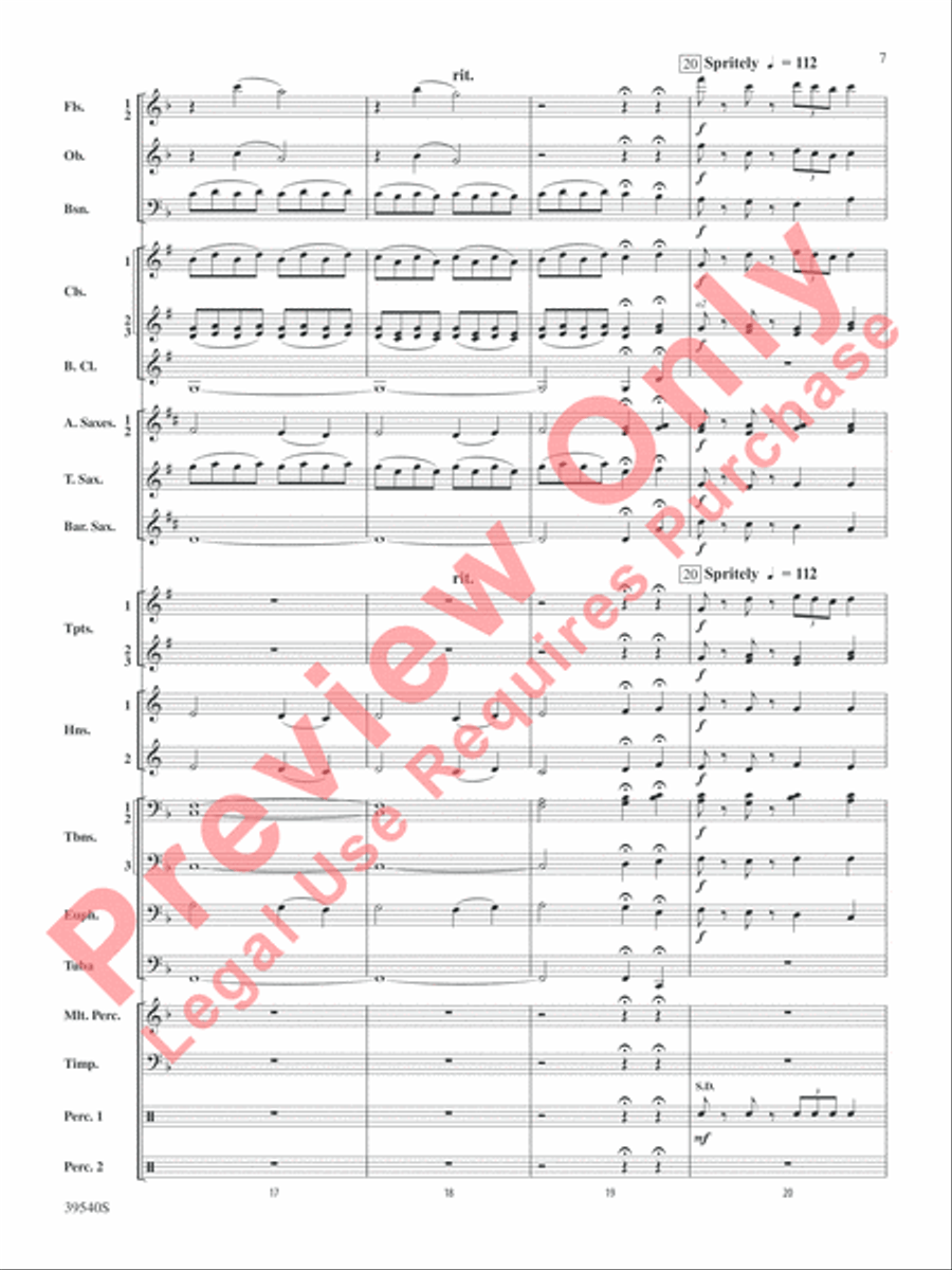 Carols from the British Isles Concert Band scores gallery preview page 8
