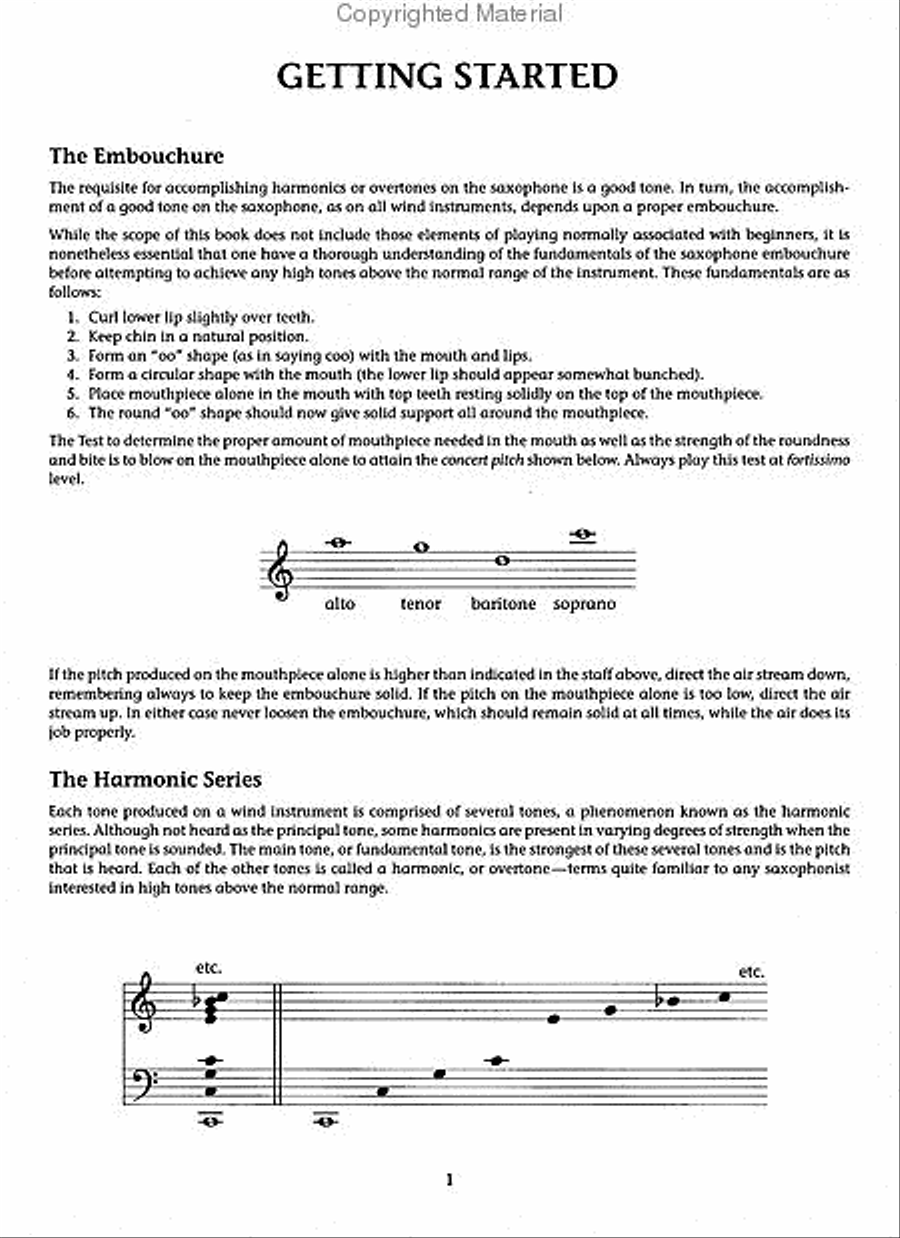 Saxophone High Tones Saxophone Solo scores gallery preview page 4