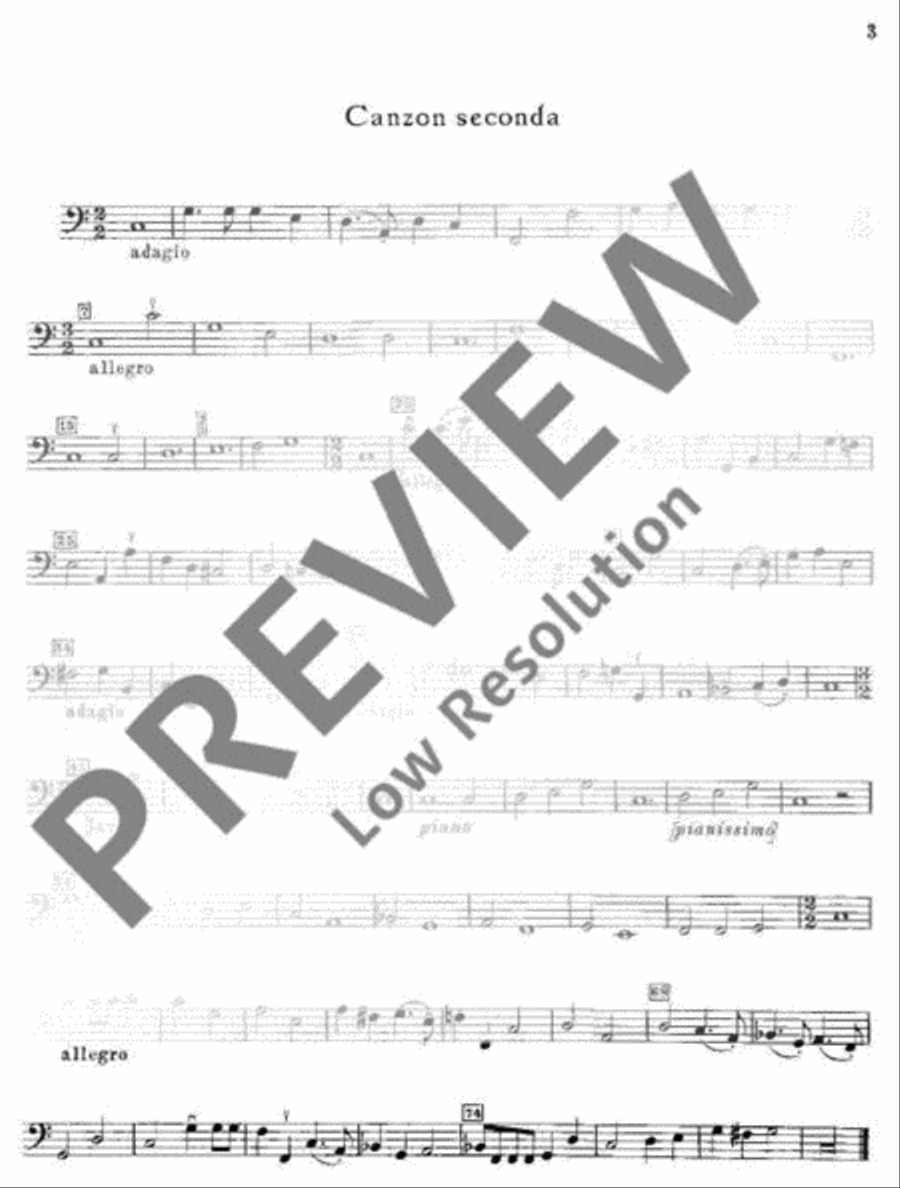 Canzoni a due canti col basso continuo Basso Continuo scores gallery preview page 4