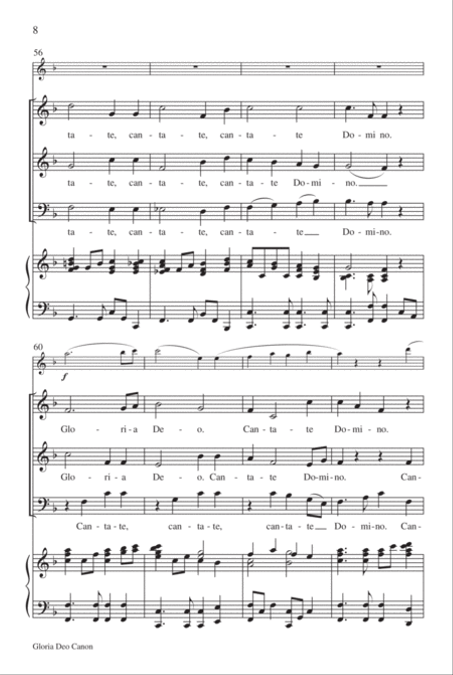 Gloria Deo Canon 4-Part scores gallery preview page 9