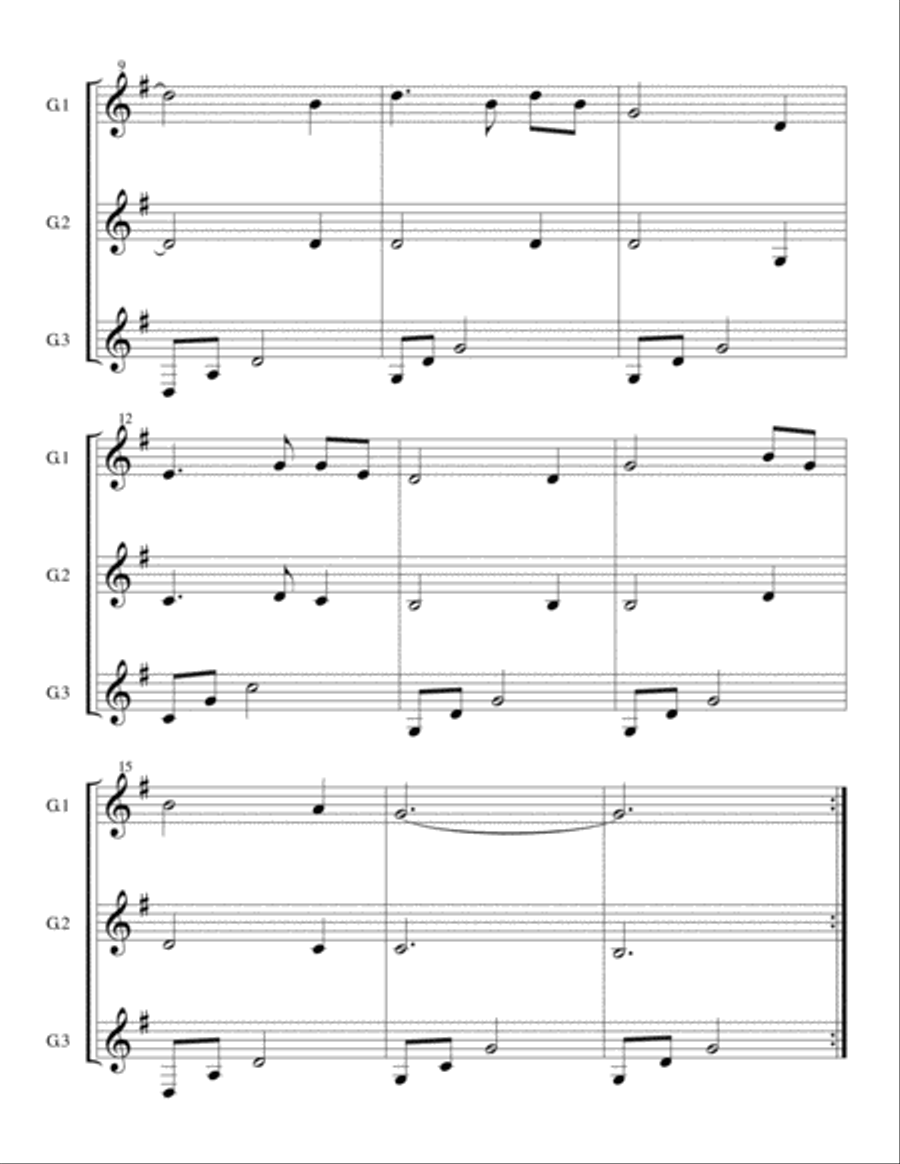 Hymns For Guitar Trio book I Small Ensemble scores gallery preview page 3