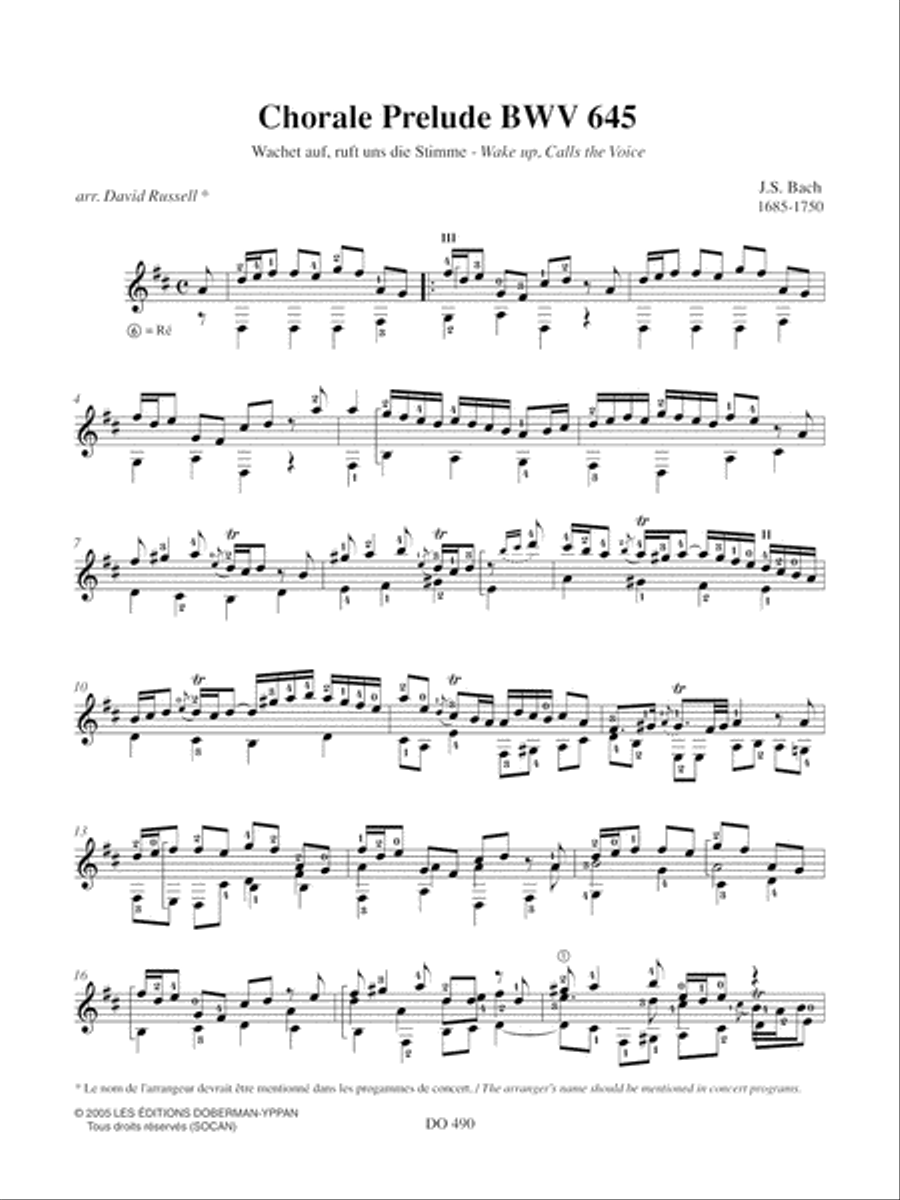 2 Chorale Preludes BWV 645, BWV 147 Classical Guitar scores gallery preview page 2