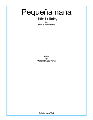 Little Lullaby (Pequeña nana) for Horn in F and Piano