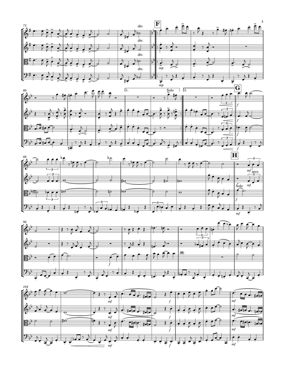 Cheek To Cheek String Quartet scores gallery preview page 3