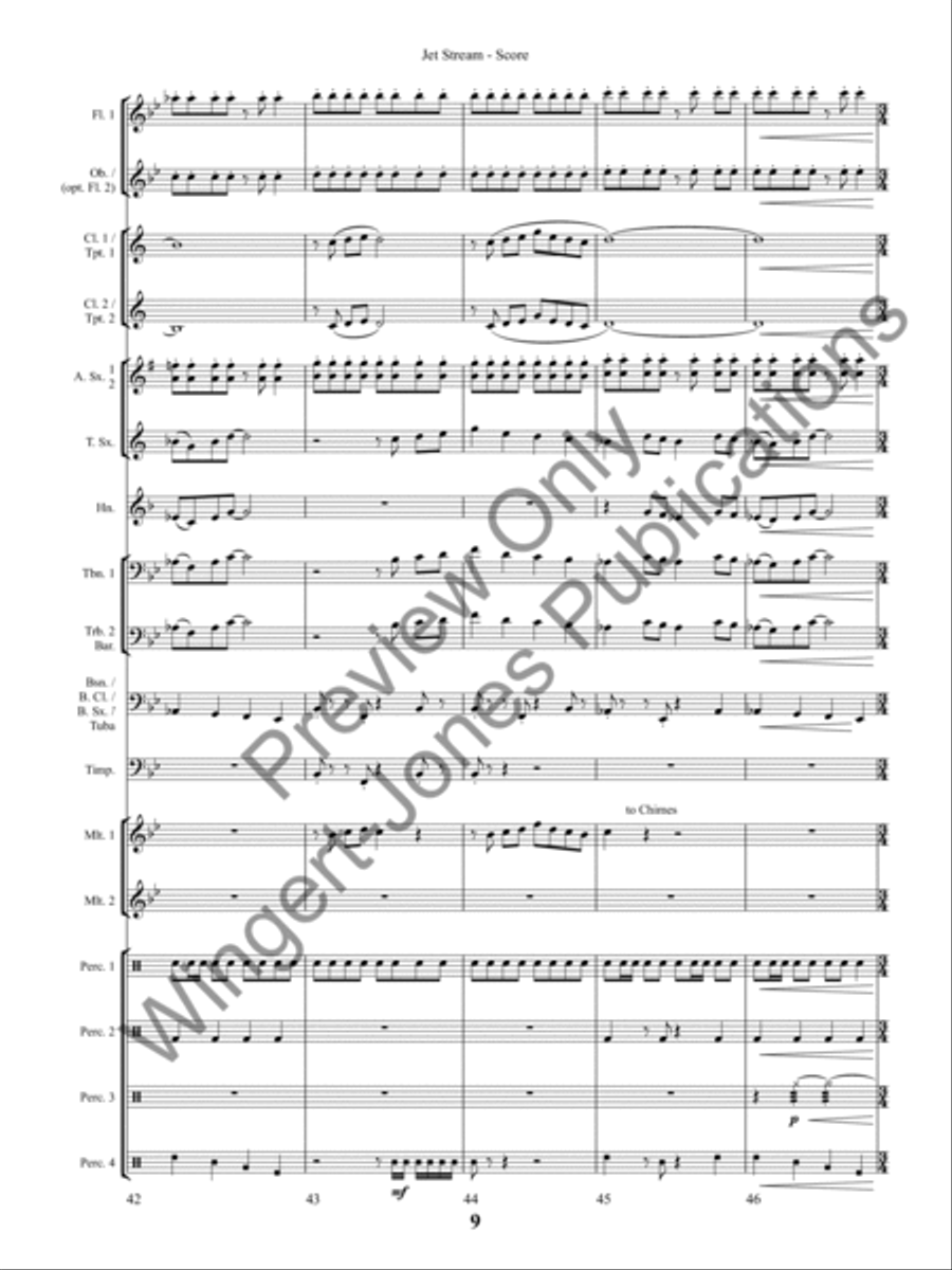 Jet Stream (Score) Concert Band scores gallery preview page 12