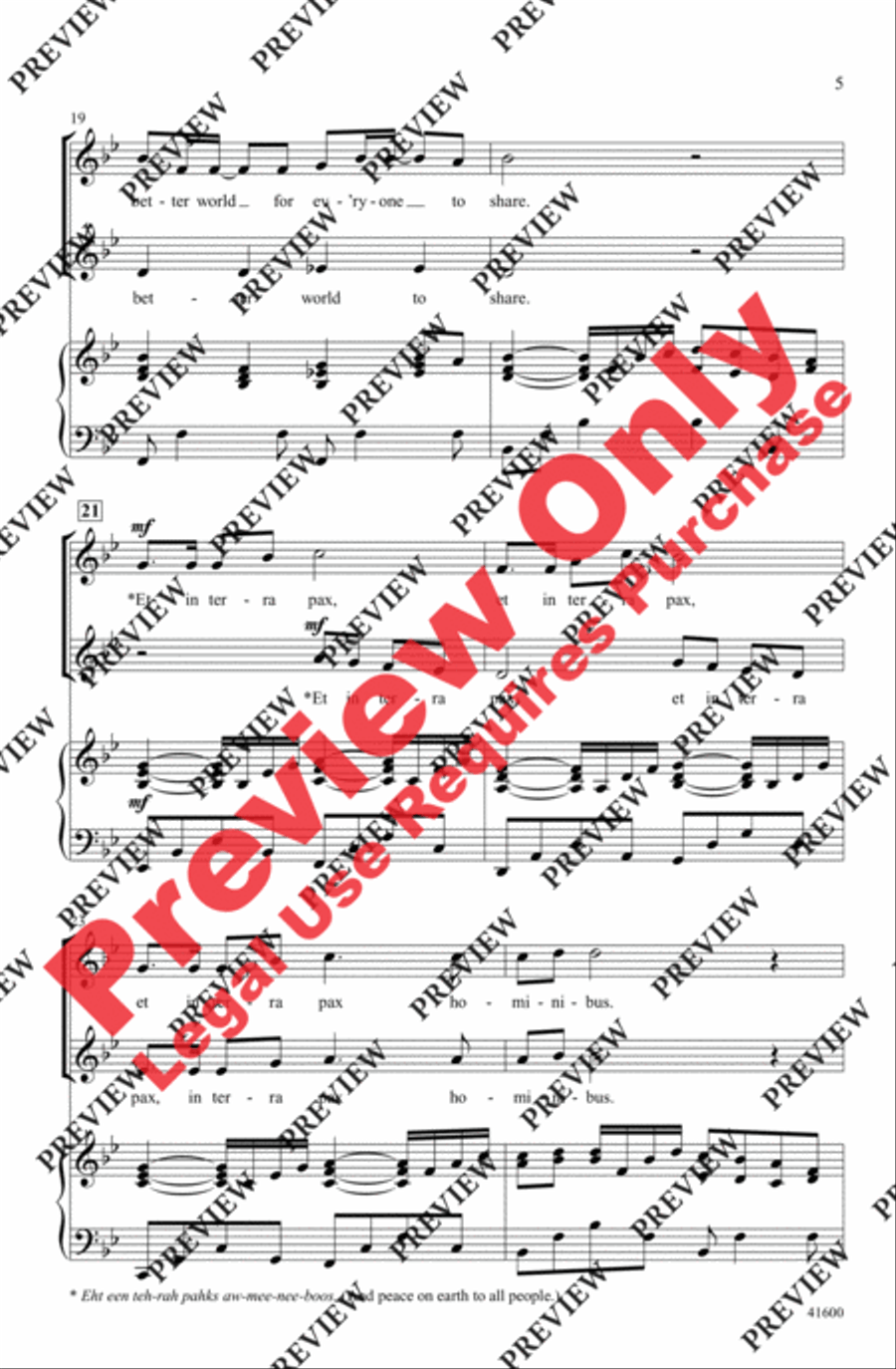 One Dream One Dream 2-Part scores gallery preview page 5