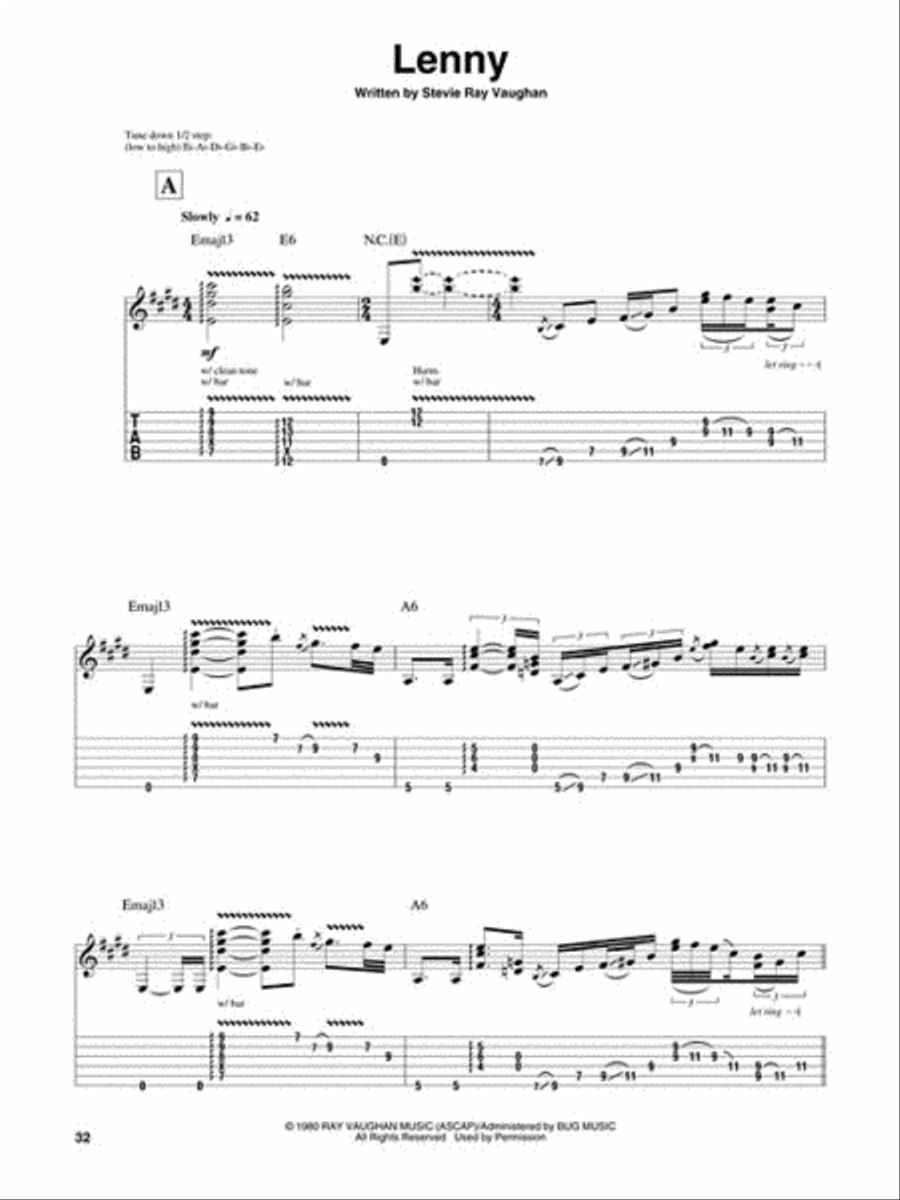 Stevie Ray Vaughan Guitar scores gallery preview page 4