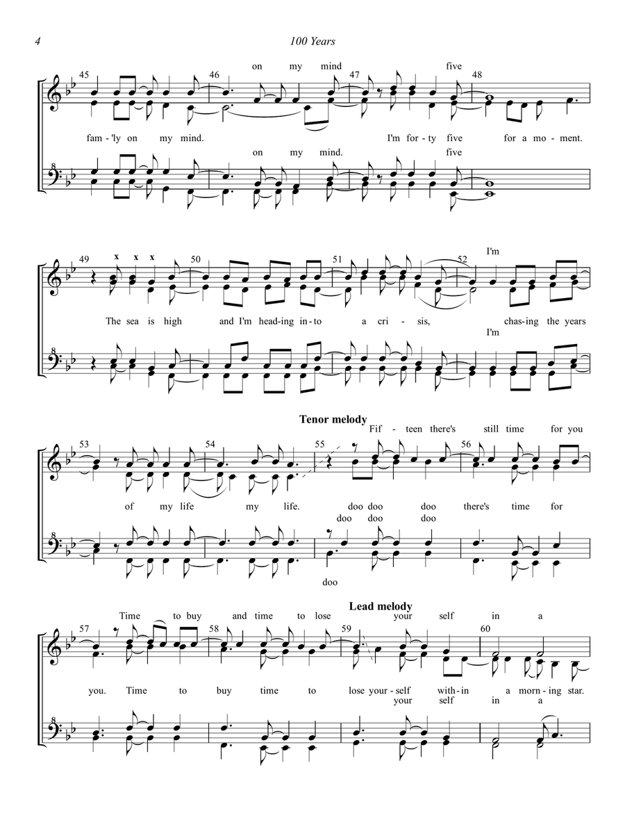 100 Years 100 Years SSAA scores gallery preview page 4