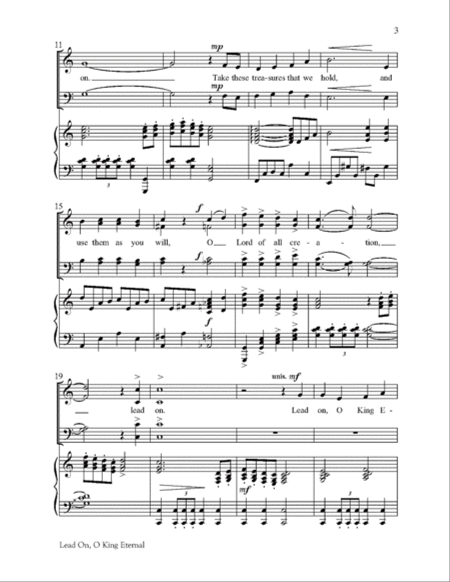 Lead On, O King Eternal Lead On, O King Eternal 4-Part scores gallery preview page 3