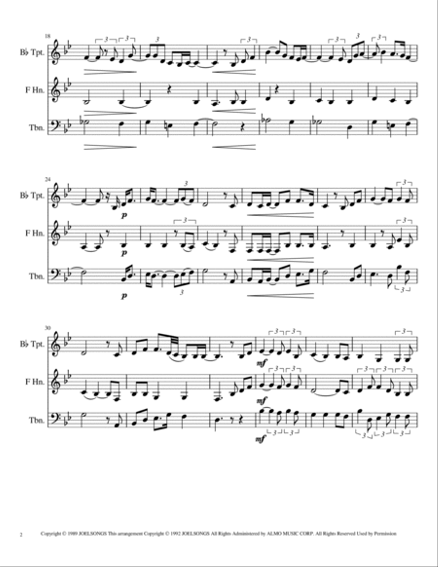 And So It Goes Brass Ensemble scores gallery preview page 2