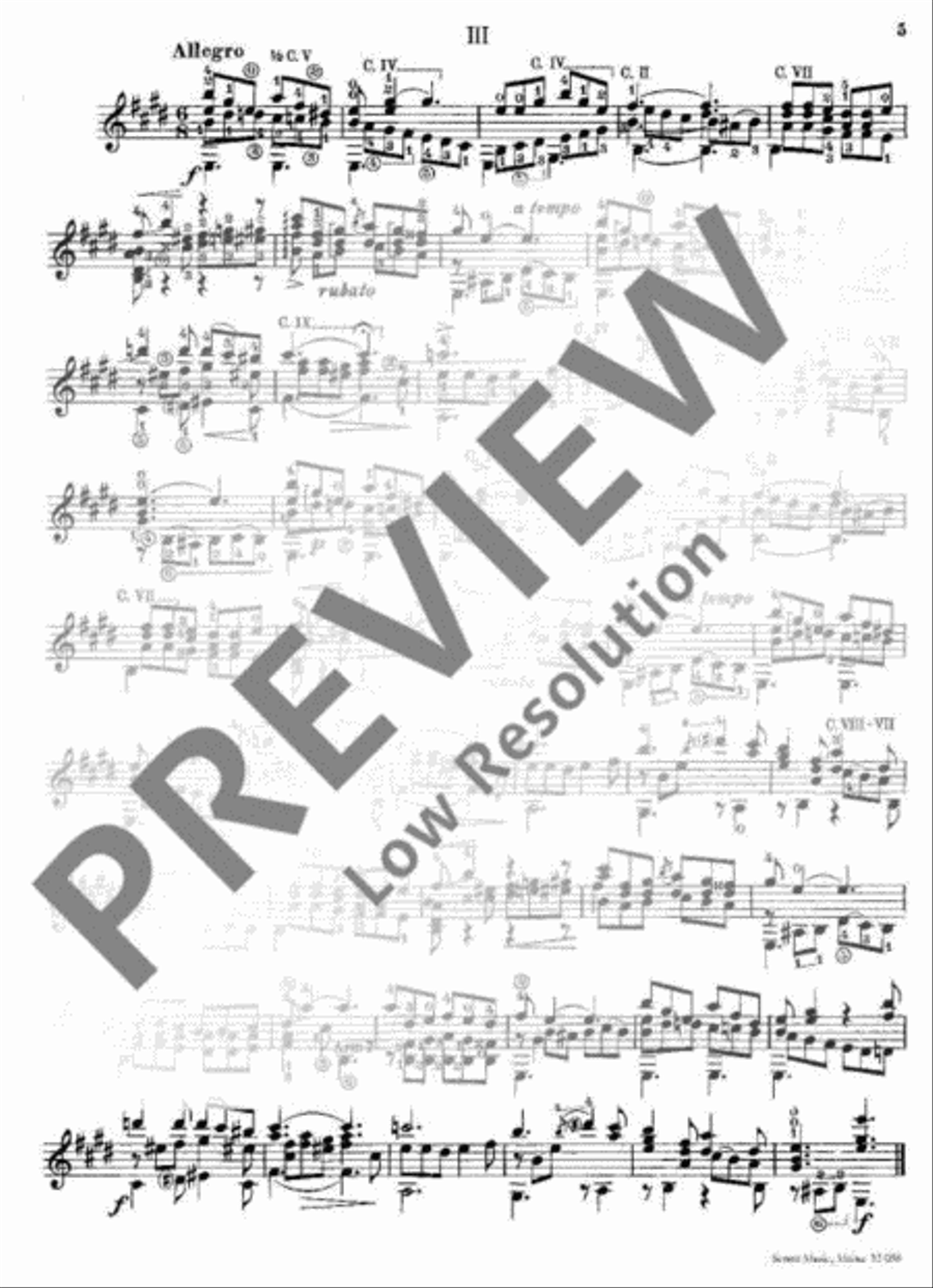 Tres canciones populares mexicanas Classical Guitar scores gallery preview page 6