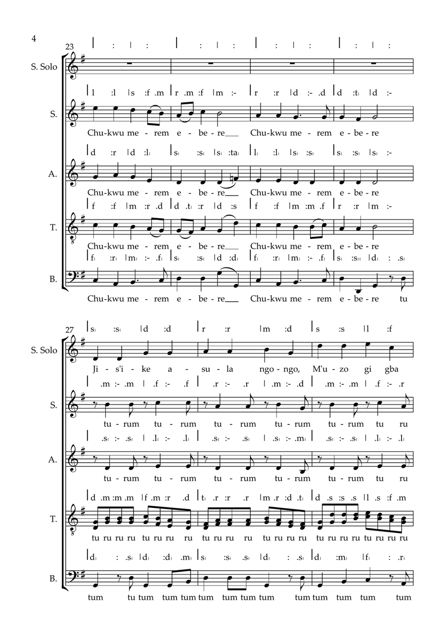 Mu di Njo Nacho Ngozi _ Jisike Asula Ngongo 4-Part scores gallery preview page 4
