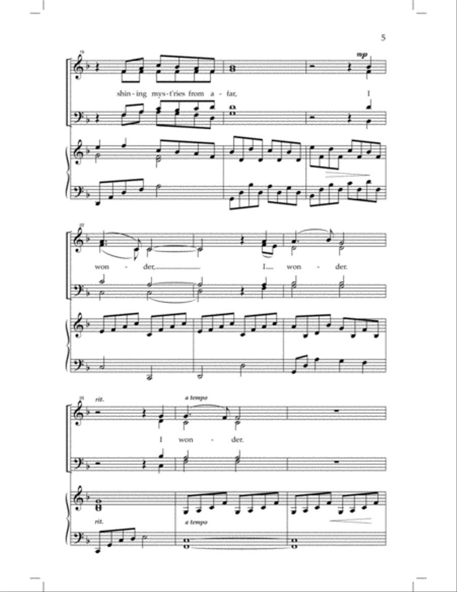 I Wonder - SATB I Wonder - SATB 4-Part scores gallery preview page 4
