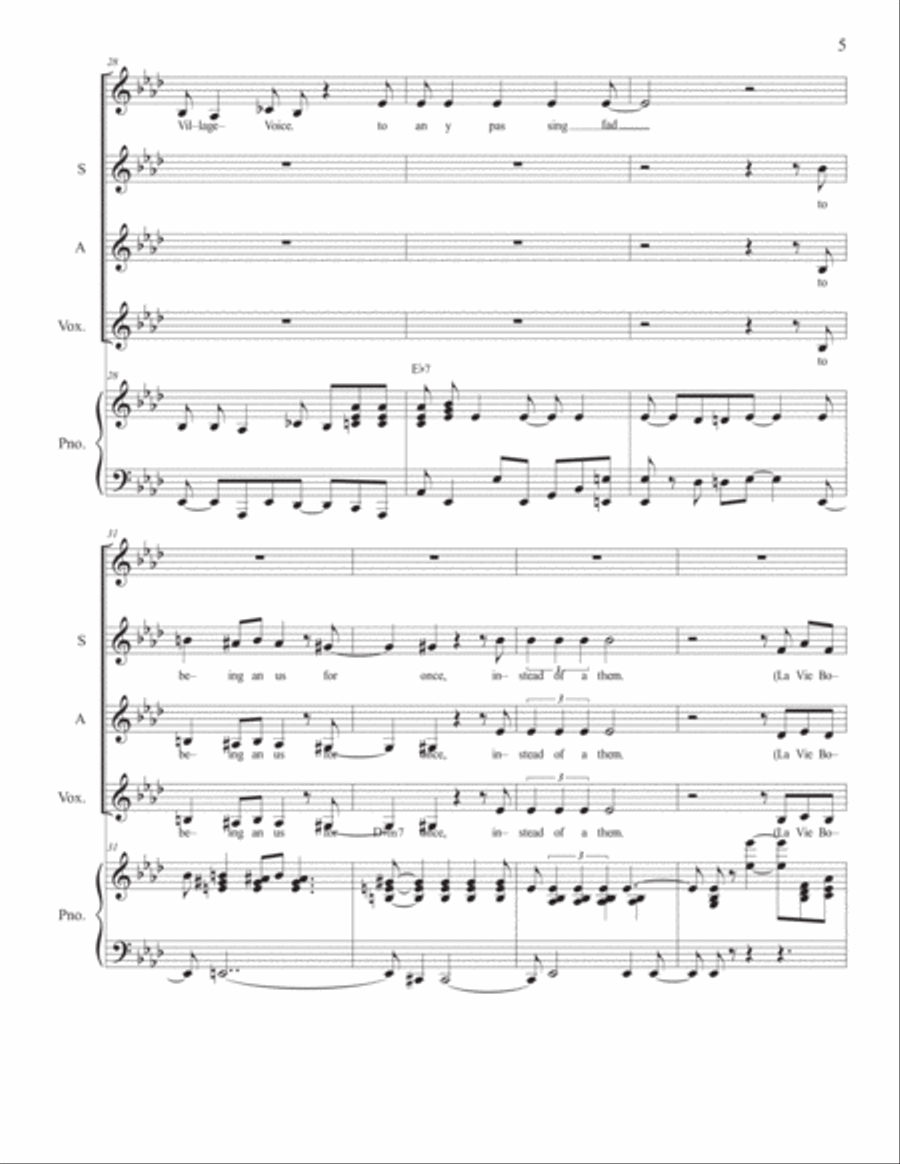 La Vie Boheme Small Ensemble scores gallery preview page 5