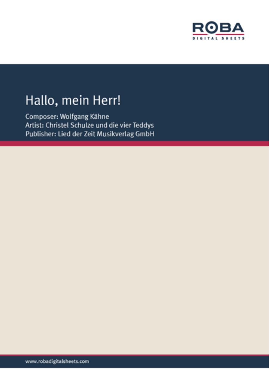 Hallo mein Herr Voice scores gallery preview page 1