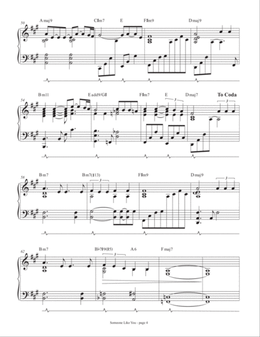Someone Like You Piano Solo scores gallery preview page 4