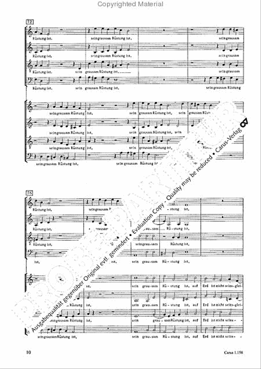 A mighty fortress is our God (Ein feste Burg ist unser Gott) 4-Part scores gallery preview page 11