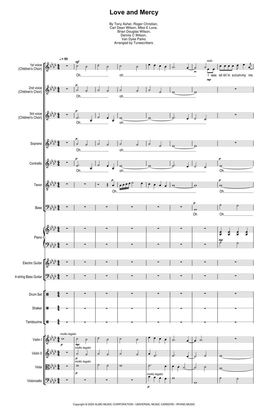 Love and Mercy Choir scores gallery preview page 1
