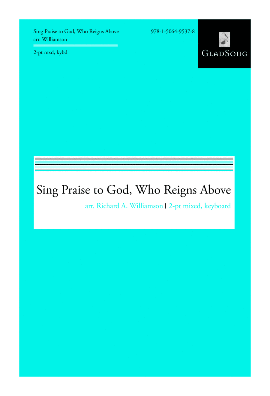 Sing Praise to God, Who Reigns Above 2-Part scores gallery preview page 1
