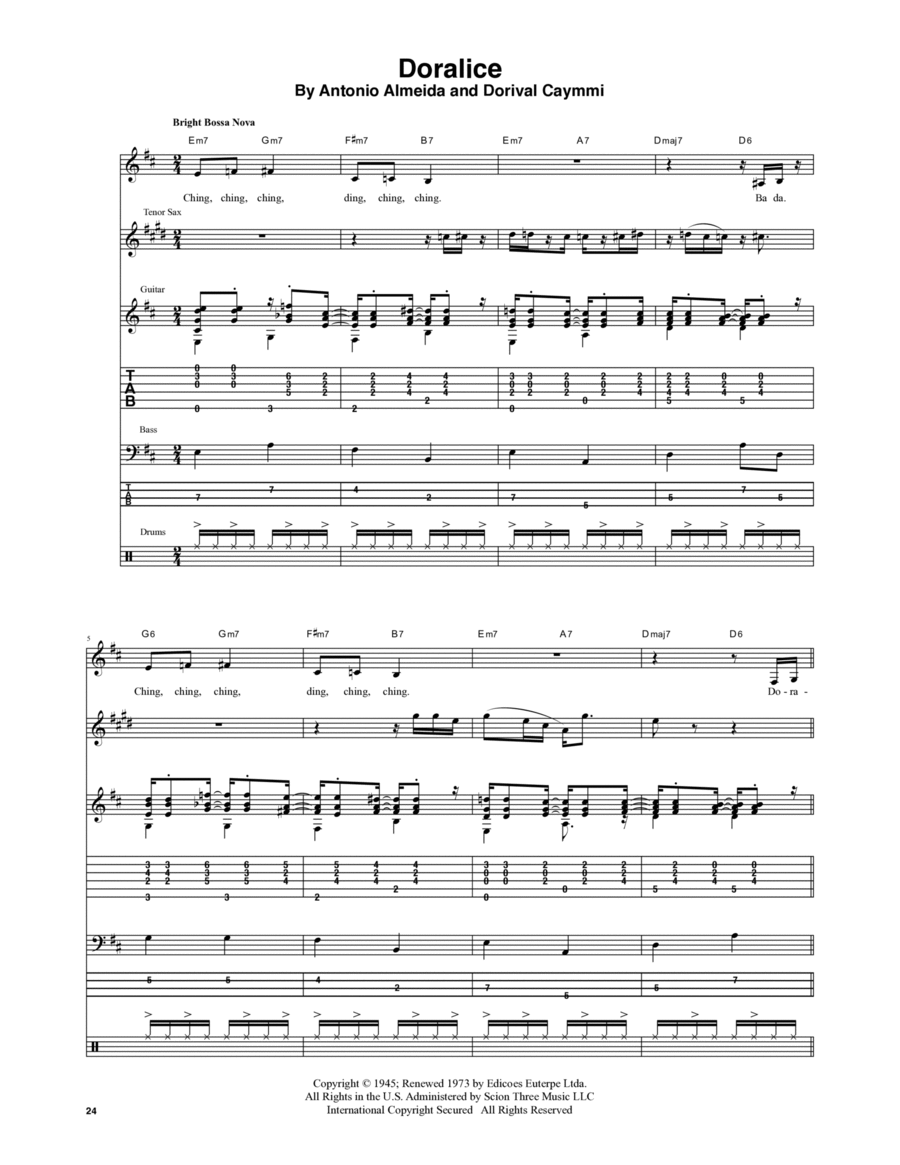 Doralice Doralice Saxophone scores gallery preview page 1