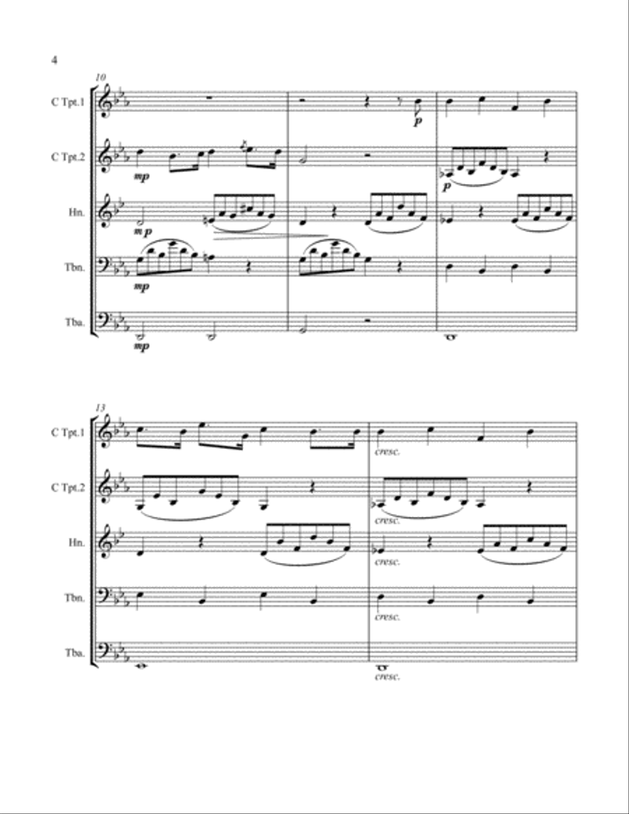 O Holy Night arranged for Brass Quintet Brass Quintet scores gallery preview page 4