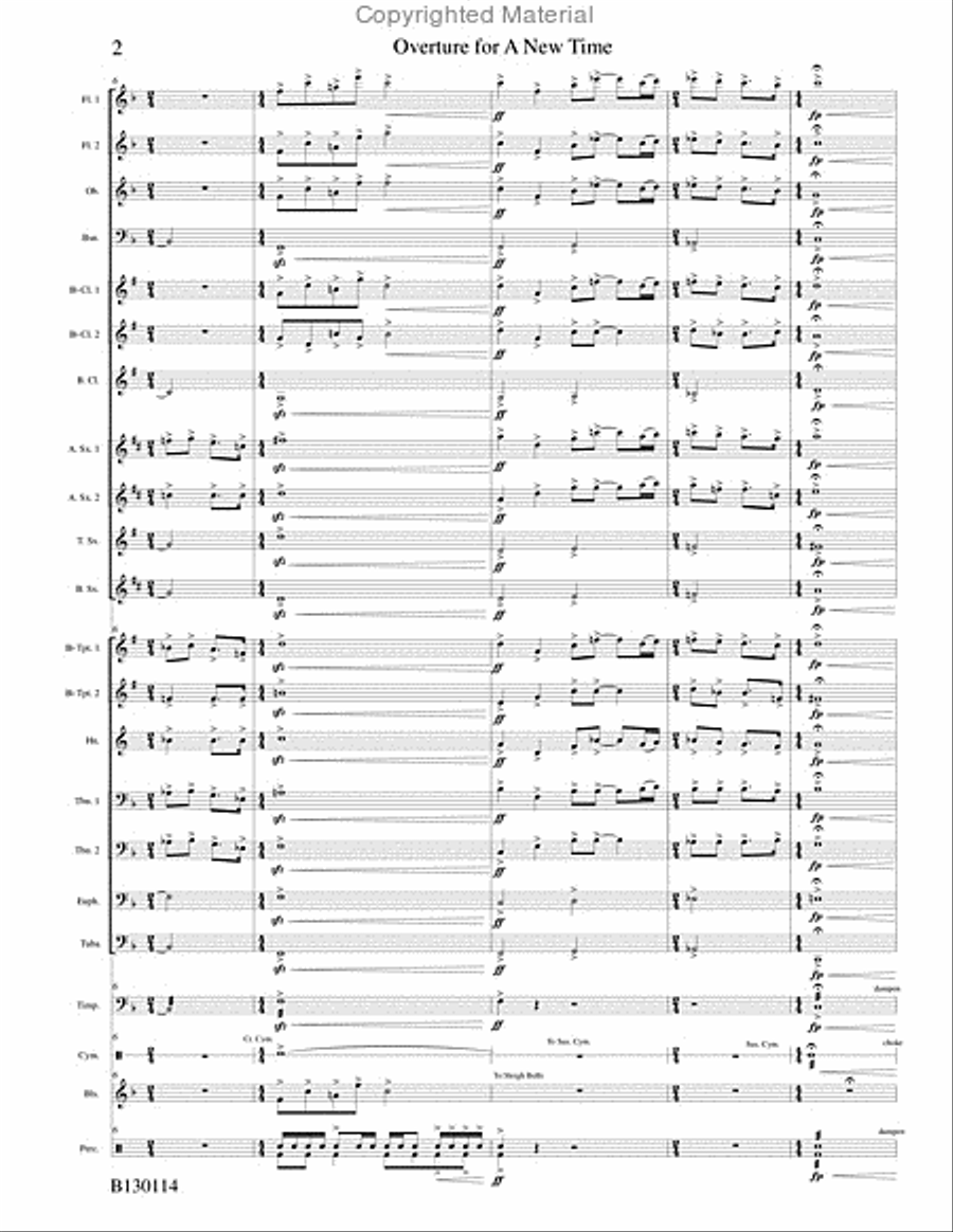 Overture for A New Time Concert Band scores gallery preview page 5